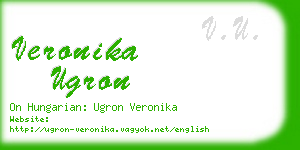 veronika ugron business card